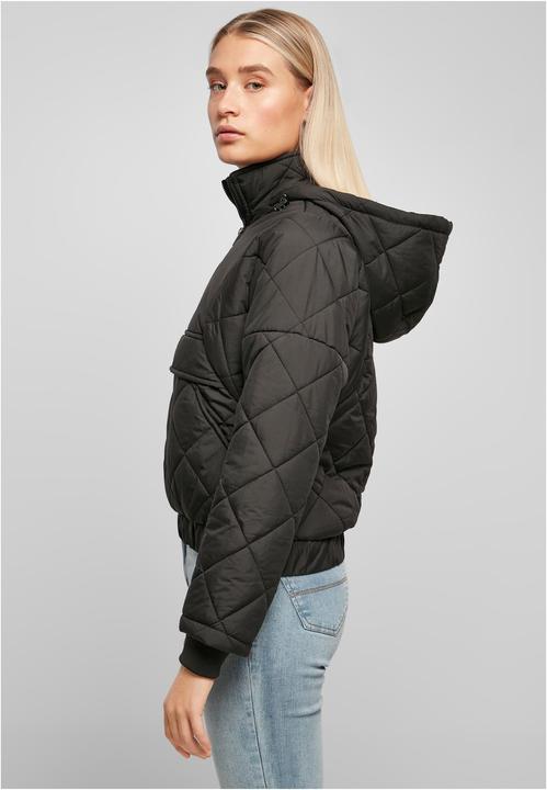 Actual product image Urban Classics Ladies Oversized Diamond Quilted Pull Over Jacket (L)