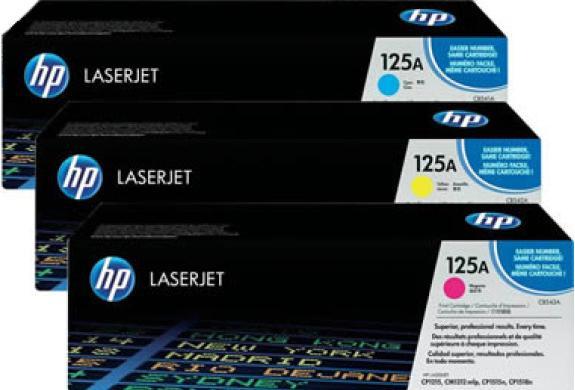 Actual product image HP 125a (M, Y, C)