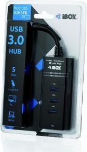 Immagine prodotto iBox Hub di interfaccia IUH3FB 5000 Mbit/s nero (USB-C, 4 Porti)