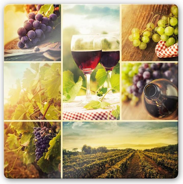 Produktbild Trenddeko Wein Collage - quadratisch (30 x 30 cm)