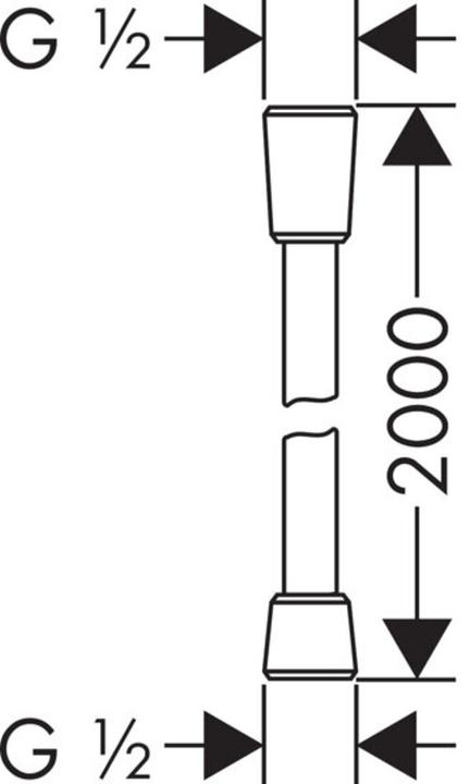 Produktbild hansgrohe Brauseschlauch AXOR 2000mm polished gold optic (200 cm)