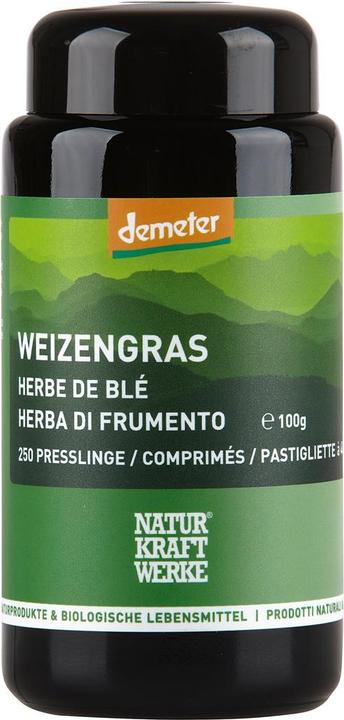 NaturKraftWerke Weizengras Presslinge à 400mg Demeter Tabl (250 Stück, Tabletten, 295 g)