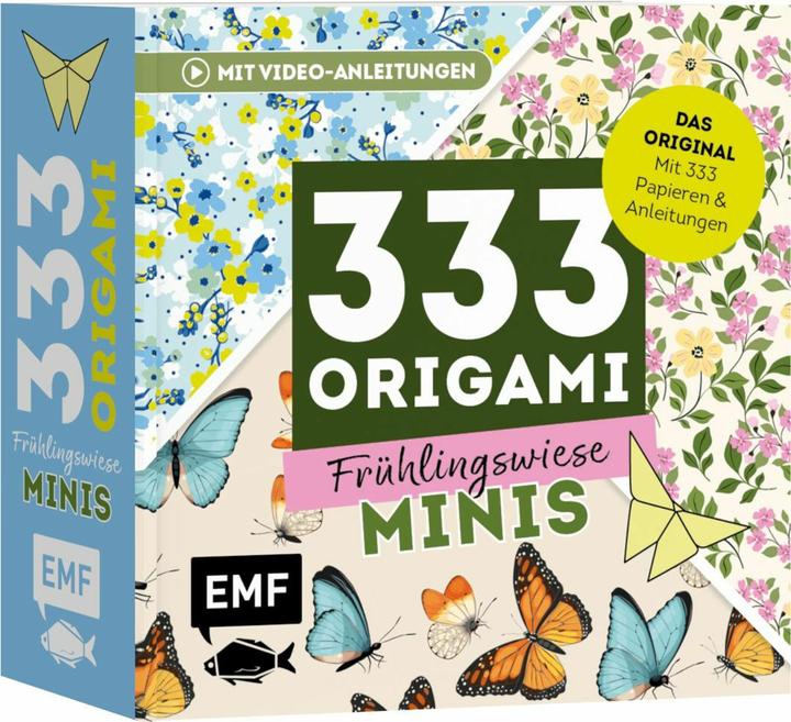 Produktbild 333 Origami Minis - Frühlingswiese - Dein dekorativer Wendeblock zum kreativen Falten & Notieren (333 x)