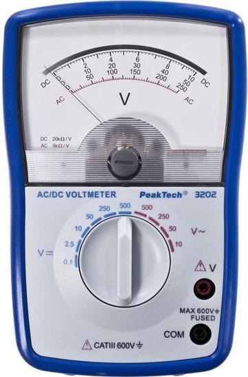 Immagine prodotto Peaktech P 3202 - Analogico - Batteria/ batteria ricaricabile - AA - 1,5 V - 100 mm - 45 mm (CAT III 600V)