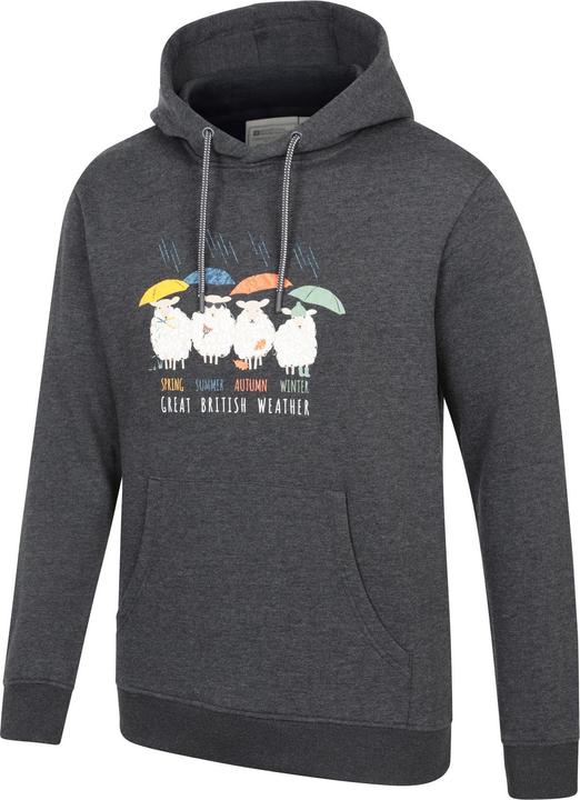 Actual product image Mountain Warehouse Mens Great British Weather Overhead Hoodie (L)
