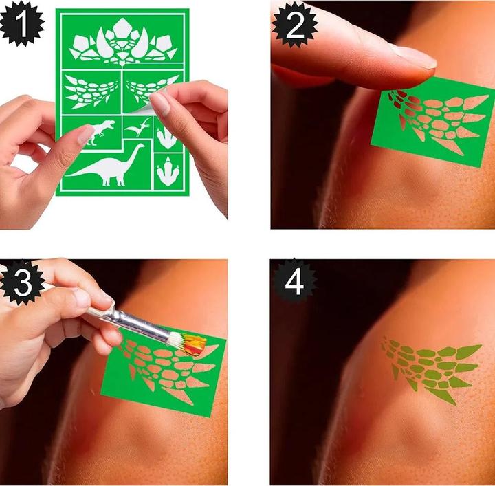 Actual product image Fiesta Dino make-up stencil 14x20cm
