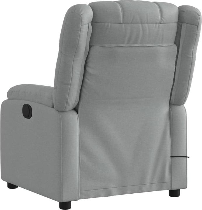 Immagine prodotto VidaXL Sedia da massaggio in tessuto grigio chiaro,Colore: Grigio chiaro,Materiale: Tessuto