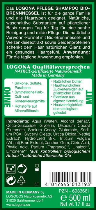 Immagine prodotto Logona Cura ortica biologica (500 ml, Shampoo liquido)