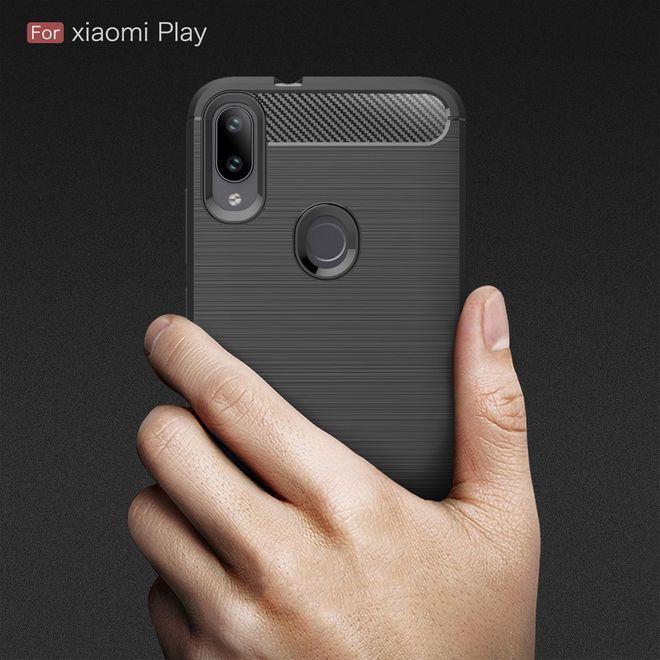 Productafbeelding MU Style Koolstofvezel TPU Softcase-serie (Xiaomi Mi Play)