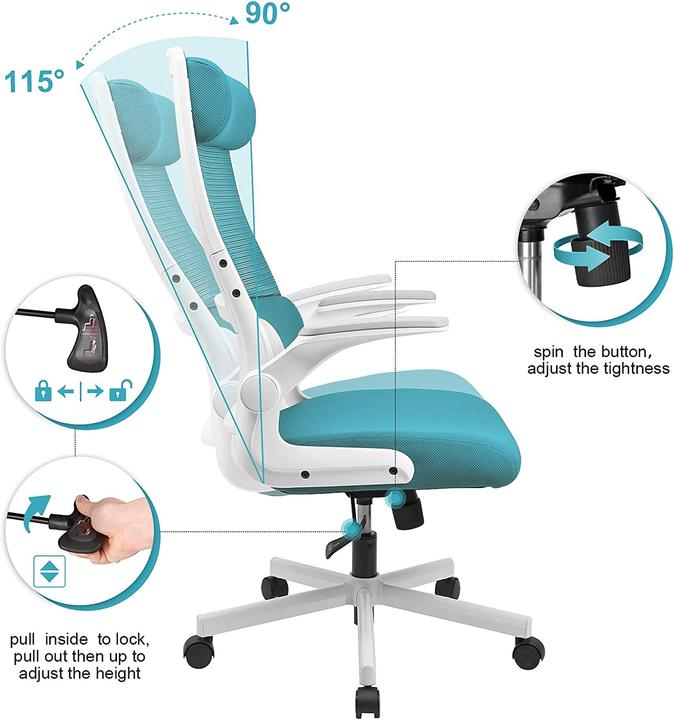 Immagine prodotto Melokea Sedia girevole per computer, blu