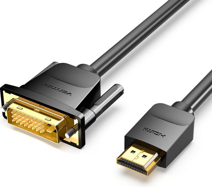 Immagine prodotto Vention Cavo da HDMI a DVI da 3 m ABFBI (nero) (3 m, HDMI)