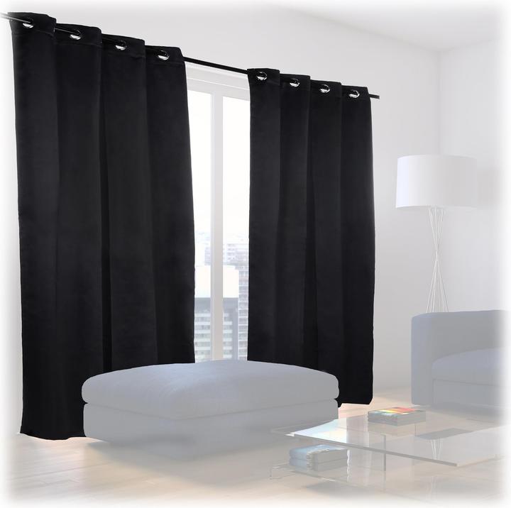 Image du produit Relaxdays Rideaux occultants avec oeillets lot 2 (135 x 245 x 0,5 cm)