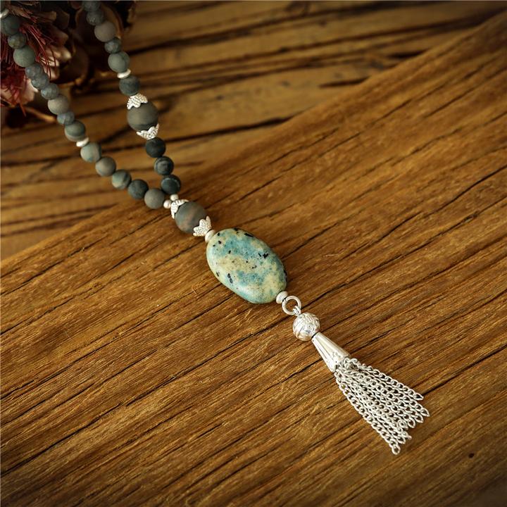 Produktbild Andreani Halskette mit Pendant aus echter Jade mit Glas (Steine)