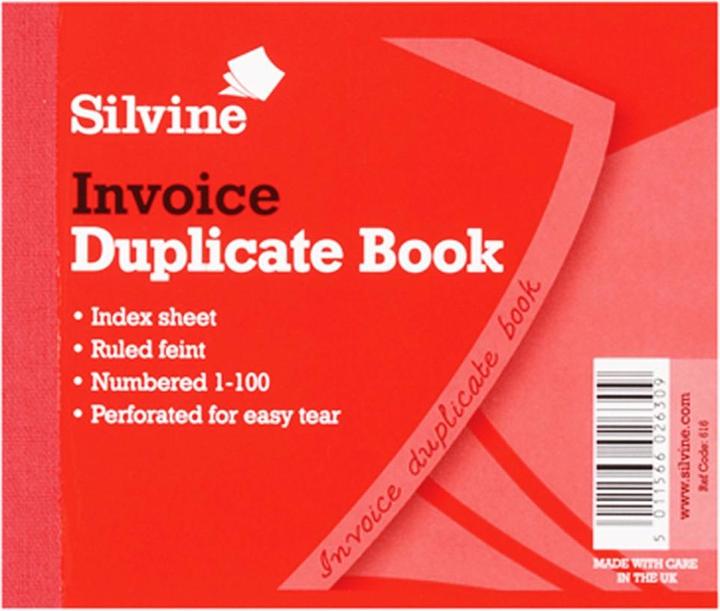 Actual product image Silvine Small Duplicate Delivery Book Feint 200 Sheets (Pack Of 12) (Lined, Hardcover)