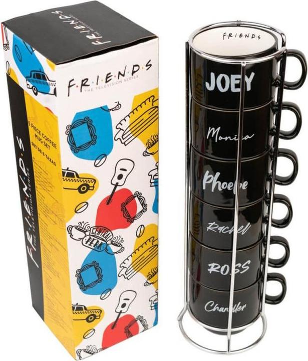 Actual product image Friends - Set of ceramic mugs with stand 150 ml 6 pcs. (150 ml, 6 x)