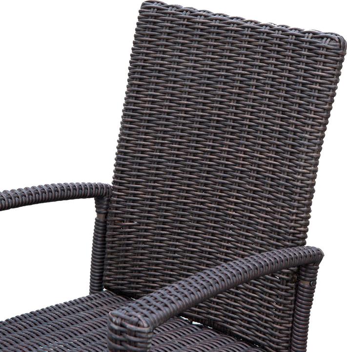 Produktbild Outsunny Polyrattan Schaukelstuhl mit Kissen