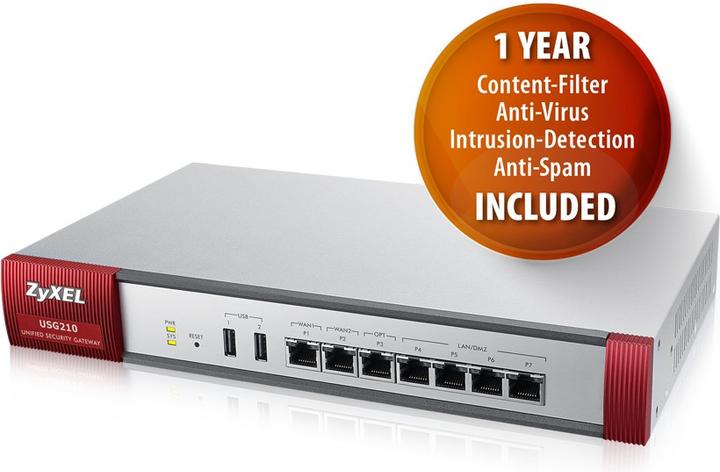 Produktbild Zyxel USG210 inkl. 1 Jahr Service-Bundle