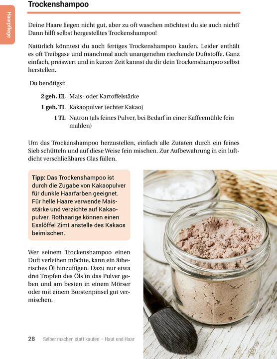 Immagine prodotto Selber machen statt kaufen - Haut und Haar (Tedesco, casa editrice smarticular, 2018)
