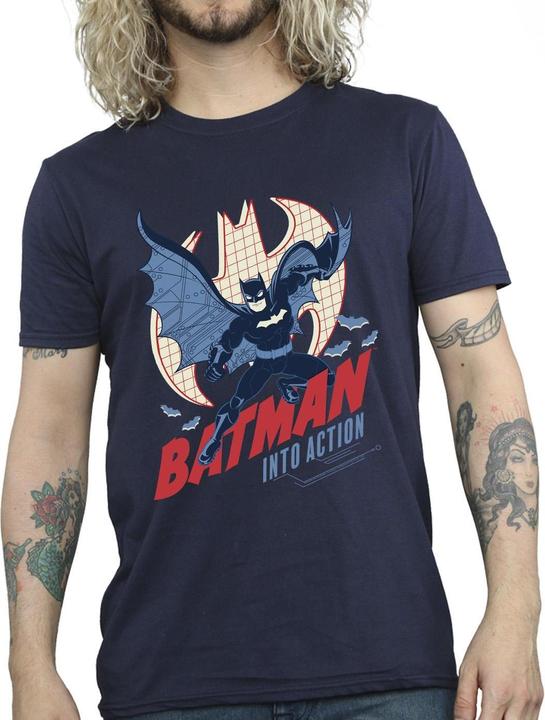 Actual product image Mens Batman Into Action T-Shirt (M)