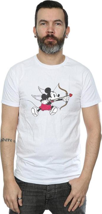 Actual product image Disney Mens Mickey Mouse Love Cherub T-Shirt (M)