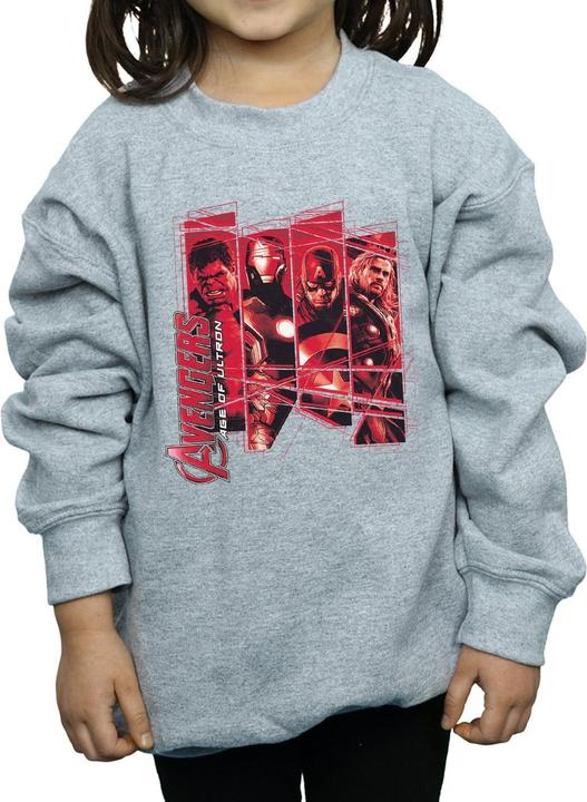 Actual product image Girls Avengers Team Collage Sweatshirt (128)