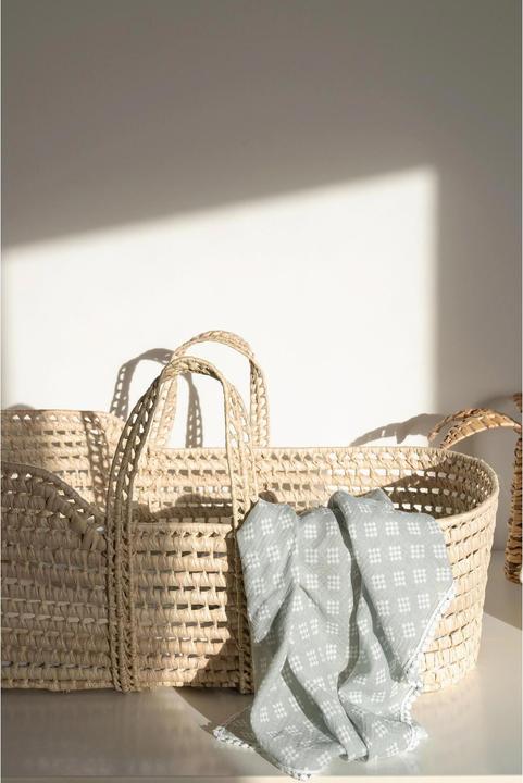 Actual product image Lodger Gauze Cloth Tribe Muslin Silt Green 120 x 120 cm (120 cm, 120 cm)