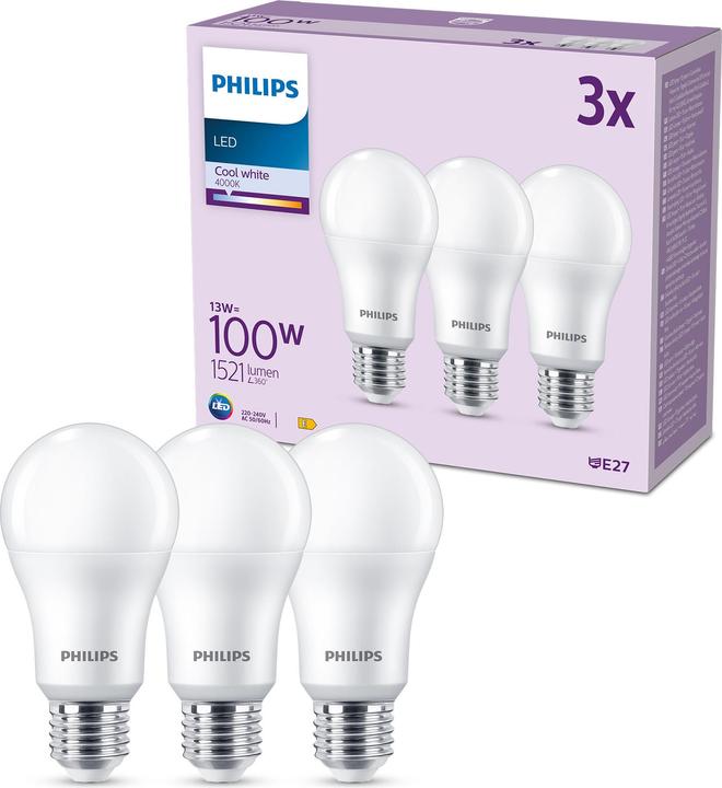 Immagine prodotto Philips Lampadine LED (E27, 13 W, 1521 lm, 3 x, E)