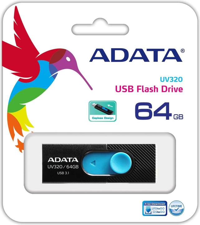 Produktbild Adata UV320 (64 GB, USB 3.1, USB-A)