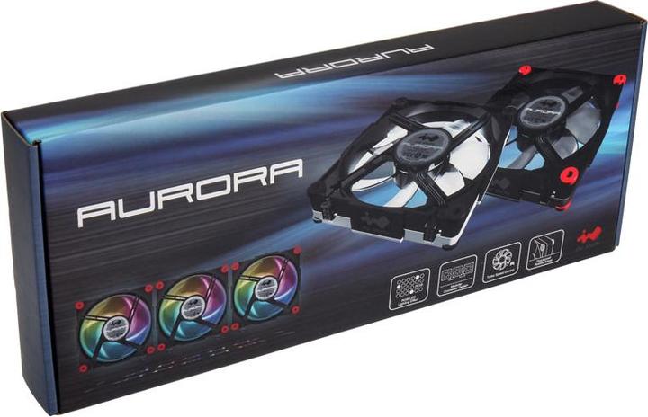 Produktbild In Win Aurora RGB-LED Lüfter, 120mm, 3er Set (120 mm, 1 x)