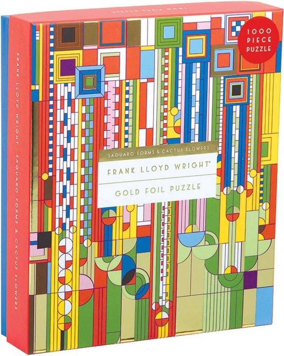 Image du produit Abrams & Chronicle 53527 - Frank Lloyd Wright Saguaro Cactus And Form - Puzzle doré à la feuille d'or, 1000 Te (1000 pièces)