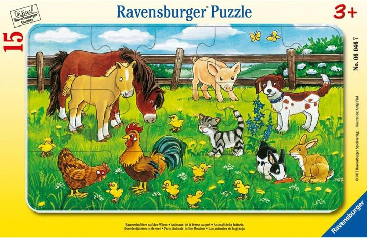 Image du produit Ravensburger Animaux de ferme sur la prairie (15 pièces)