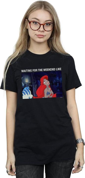 Immagine prodotto Disney The Little Mermaid Waiting For The Weekend Maglietta Ampia Donna (L)
