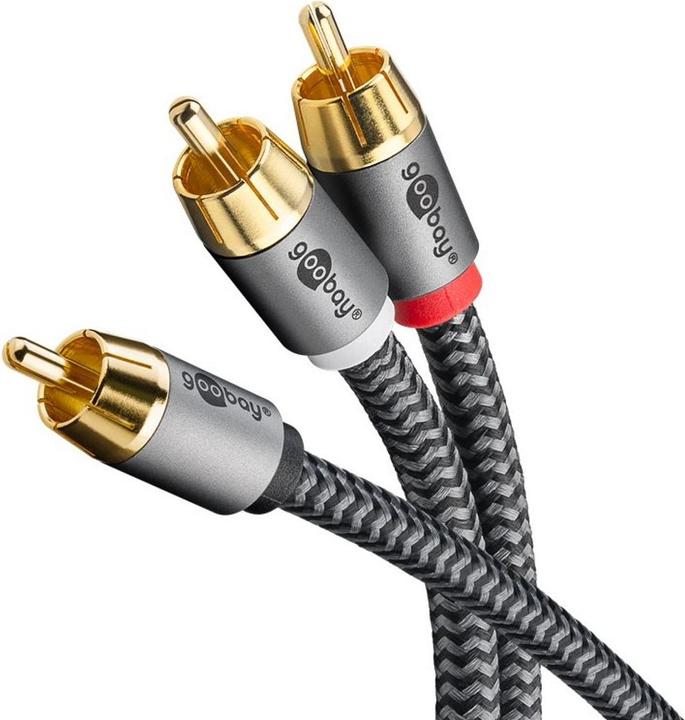 Actual product image Goobay Cinch Y-cable, 2 m, Sharkskin Grey (2 m, Cinch)