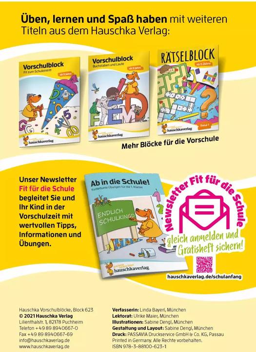 Actual product image Vorschulblock - Konzentration und Wahrnehmung (German, Sabine Dengl, Linda Bayerl, 2015)