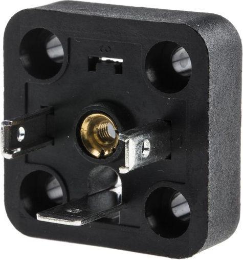 Actual product image Rs Pro Valve connector DIN 43650 plug 2P+E / 250 V ac plug-in installation, black