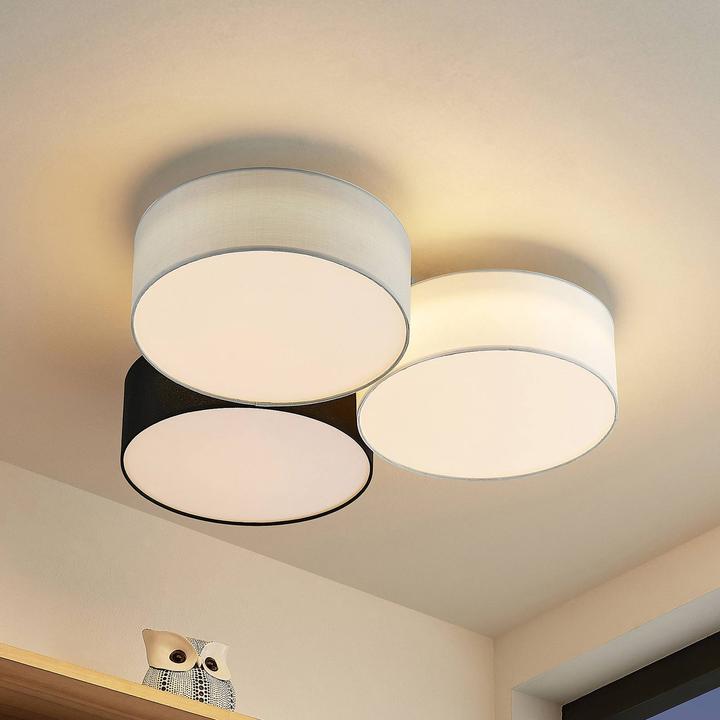 Actual product image Lindby Janita LED ceiling lamp, 3-light, three-coloured (4400 lm)