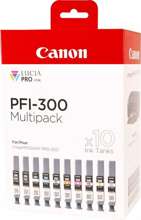 Canon Ink/PFI-300 10ink Multi (M, CO, PM, GY, PBK, R, C, Y, MBK, PC)