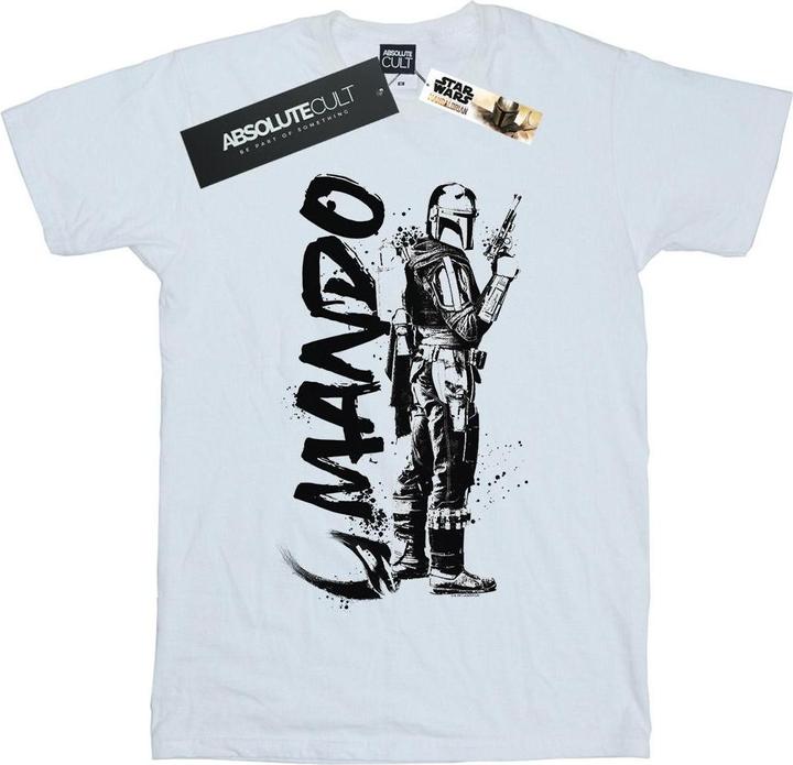 Immagine prodotto Star Wars The Mandalorian Splat Mando Maglietta Ampia Donna (L)