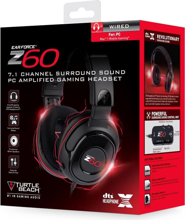 Image du produit Turtle Beach Casque Surround Ear Force Z60 filaire 7.1