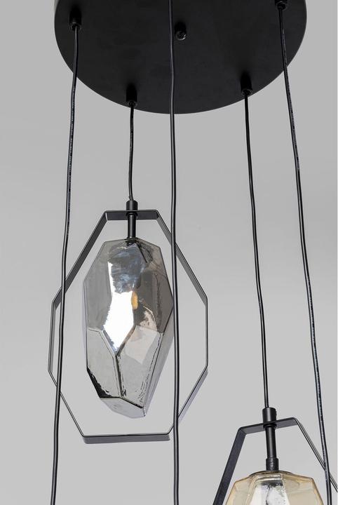 Actual product image Kare Design Pendant Light Diamond Fever Spiral Black Ø42cm (G9)