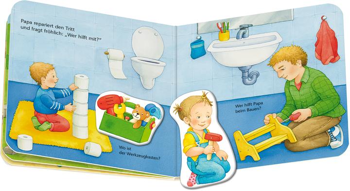 Image du produit Ravensburger les ministeps : Mon premier livre magnétique : Qui construit quoi? Chez moi (Allemand)