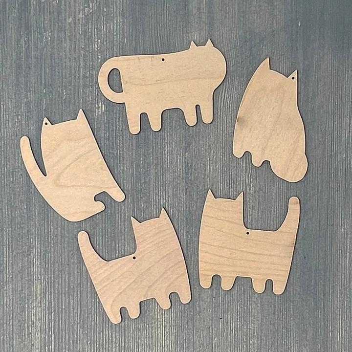 Immagine prodotto Activity Board Disegno in legno a forma di gatto fai da te, kit di puntinatura per ornamenti per gatti, set da