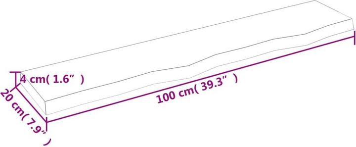 Actual product image VidaXL Lian (100 x 20 x 4 cm)