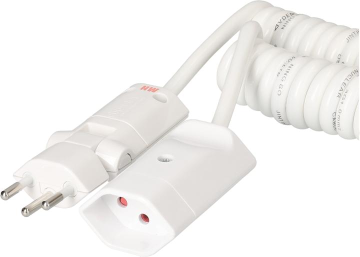 Actual product image Max Hauri Extension cable 4 m T13 - T12 ClipClap, white (4 m, Type 12, Type 13)