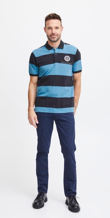 Actual product image FQ1924 FQPeter stripe polo shirt w badge 21900639 (L)