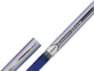 Actual product image Pilot Rollerball Hi-Tecpoint V5 Grip, blue (Blue, 1 x)