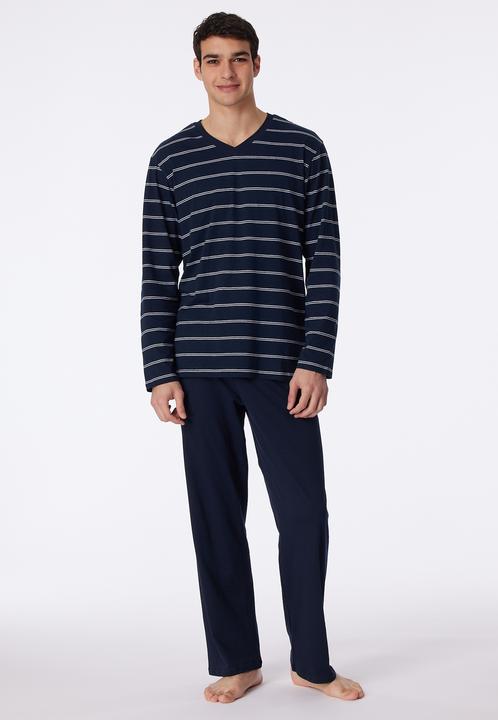 Image du produit Schiesser pyjama long naturel 100% coton | aussi grande taille (62)