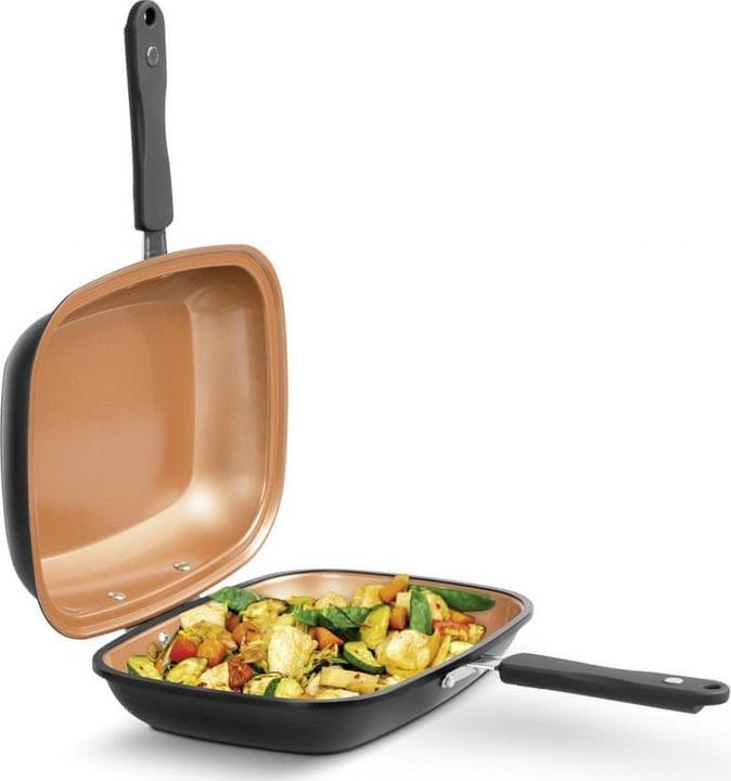Immagine prodotto MediaShop Livington Black Doubletta (Padella grill, Pentola, Alluminio, Acciaio inossidabile)