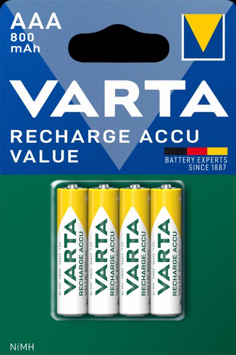 Image du produit Varta Batterie rechargeable (4 pcs, AAA, 800 mAh)