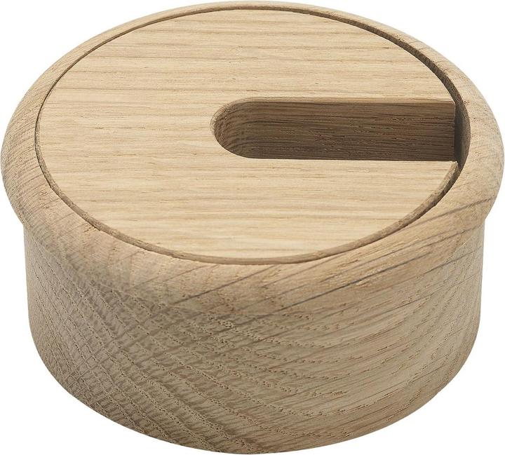Produktbild Alles im griff Kabeldurchführung Kabeldurchlass rund Einbau Kabeldose ø 68mm Eiche roh 2-teilig (Kabeldurchlass, 2.80 cm)
